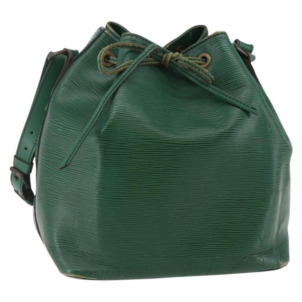 Authentic LOUIS VUITTON Epi Petit Noe Shoulder Bag Green M44104 LV